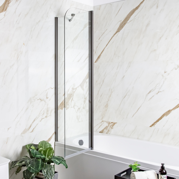 Шторка на ванну AVS Асти Дуо 100 см левая профиль оружейная сталь, прозрачное стекло Шторка на ванну AVS Асти Дуо 100 см левая профиль оружейная сталь, прозрачное стекло