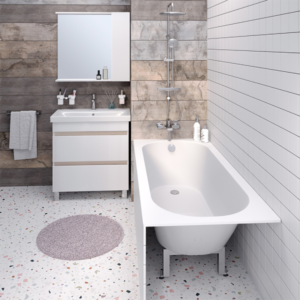 Ванна из искусственного камня Aqua de Marco Verona 170x75 белая с ножками Ванна из искусственного камня Aqua de Marco Verona 170x75 белая с ножками