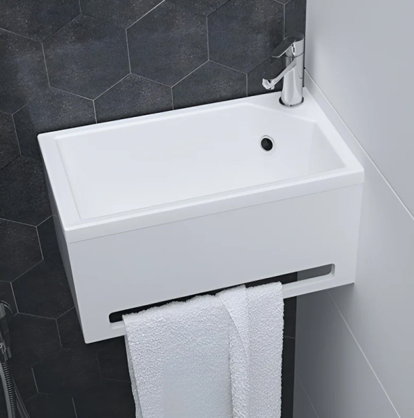 Панель с раковиной Marka One Tiny XS Mini 39x22 R белая Панель с раковиной Marka One Tiny XS Mini 39x22 R белая