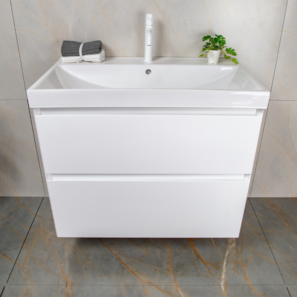 Тумба с раковиной AVS Гармония 80 белая (раковина 02 белая глянцевая) Тумба с раковиной AVS Гармония 80 белая (раковина 02 белая глянцевая)