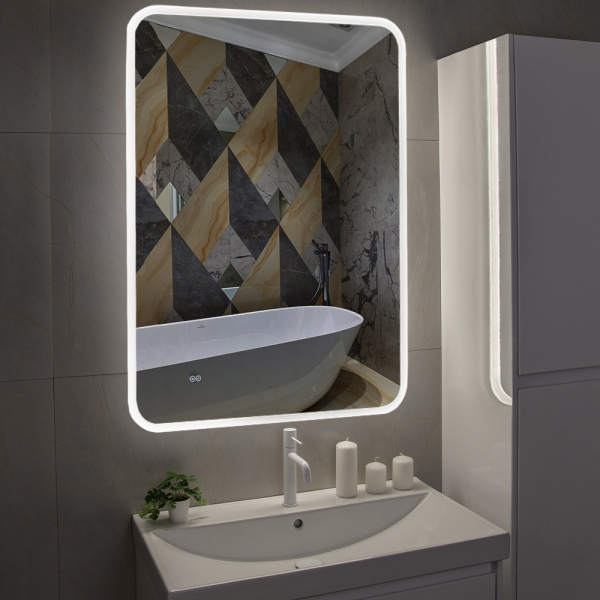 Зеркало с подсветкой AVS Виола 120x80 см, антипар Зеркало с подсветкой AVS Виола 120x80 см, антипар