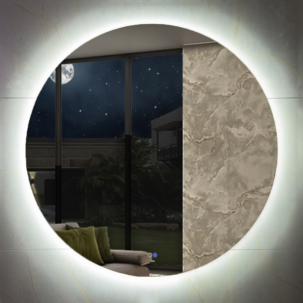 Зеркало с подсветкой AVS Лангано 90x90 см, антипар Зеркало с подсветкой AVS Лангано 90x90 см, антипар