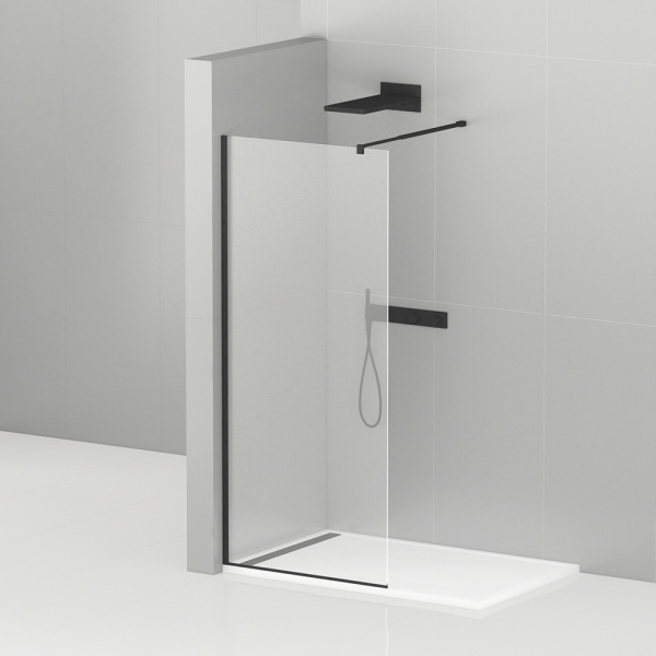 Душевая перегородка Cezares Liberta LIBERTA-L-1-95-C-NERO 95 профиль черный, прозрачное стекло Душевая перегородка Cezares Liberta LIBERTA-L-1-95-C-NERO 95 профиль черный, прозрачное стекло