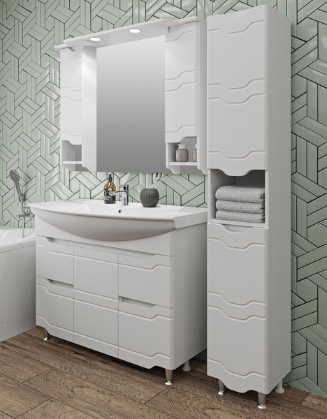 Тумба с раковиной Runo Стиль 00000001118+УТ000001524 105 см Тумба с раковиной Runo Стиль 00000001118+УТ000001524 105 см