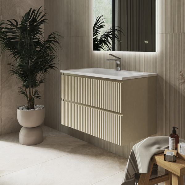 Тумба с раковиной RAVAL Coste 80 светло-коричневая Тумба с раковиной RAVAL Coste 80 светло-коричневая