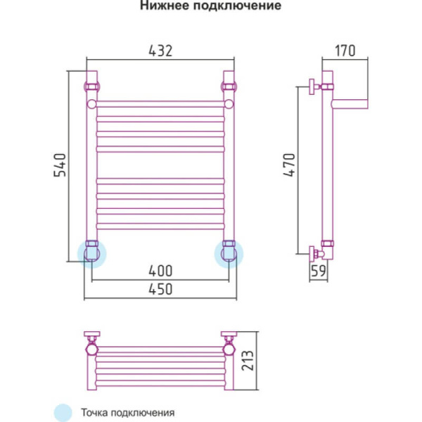 Полотенцесушитель водяной Сунержа Богема 40x50 с полкой, хром Полотенцесушитель водяной Сунержа Богема 40x50 с полкой, хром