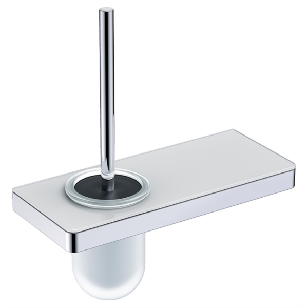 Ершик подвесной AVS Bishop, хром/белый, с полочкой Ершик подвесной AVS Bishop, хром/белый, с полочкой