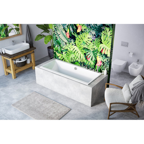 Акриловая ванна Excellent Pryzmat 180x80 белая без каркаса Акриловая ванна Excellent Pryzmat 180x80 белая без каркаса