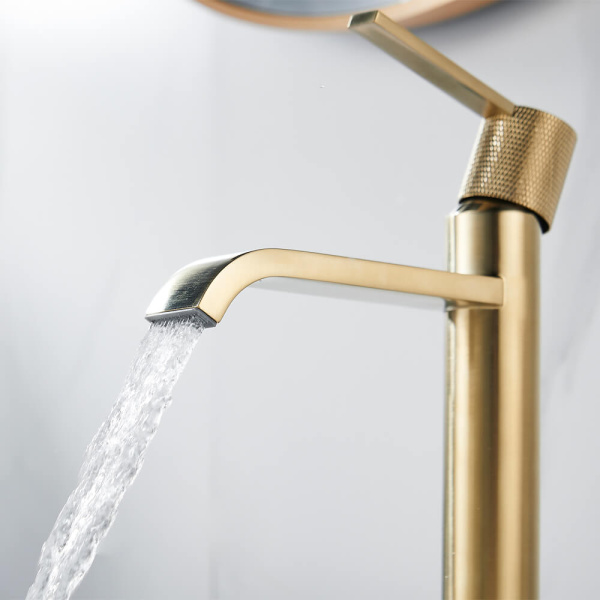 Смеситель для раковины Maxonor Beauty PL1084-6 золото матовое