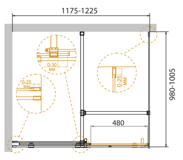 Душевой уголок Cezares Stream STREAM-AH-1-120/100-C-Cr 120х100 профиль хром, прозрачное стекло Душевой уголок Cezares Stream STREAM-AH-1-120/100-C-Cr 120х100 профиль хром, прозрачное стекло