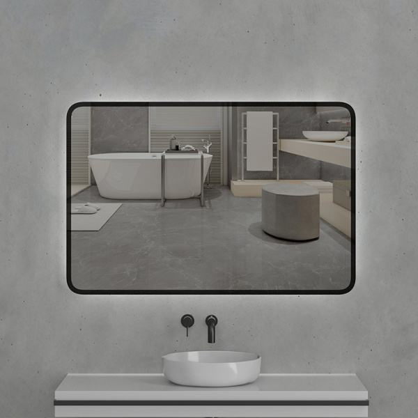 Зеркало с подсветкой AVS Неро 60x100 см, черное Зеркало с подсветкой AVS Неро 60x100 см, черное