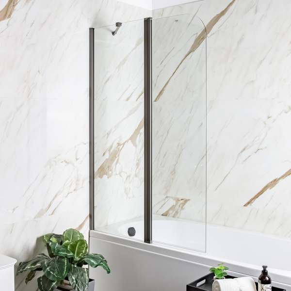 Шторка на ванну AVS Асти Дуо 100 см левая профиль оружейная сталь, прозрачное стекло Шторка на ванну AVS Асти Дуо 100 см левая профиль оружейная сталь, прозрачное стекло