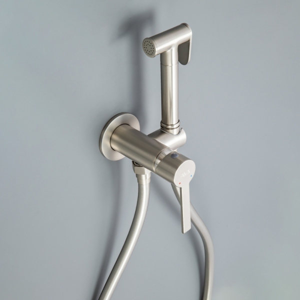 Гигиенический душ со смесителем AVS Elegant брашированный никель Гигиенический душ со смесителем AVS Elegant брашированный никель