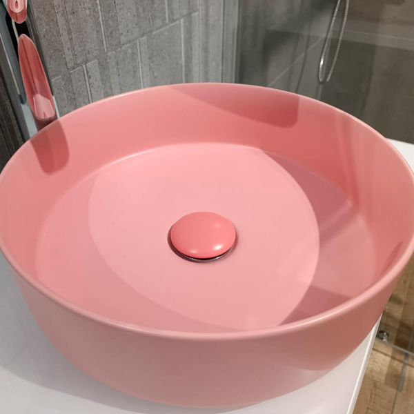 Раковина AVS Art Basin AVS-83134-MP+Д/К 35,5x35,5 с донным клапаном