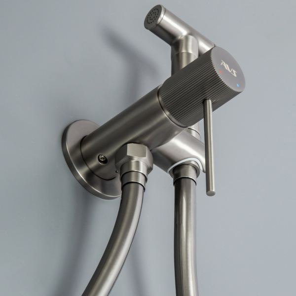 Гигиенический душ со смесителем AVS Pulse оружейная сталь Гигиенический душ со смесителем AVS Pulse оружейная сталь