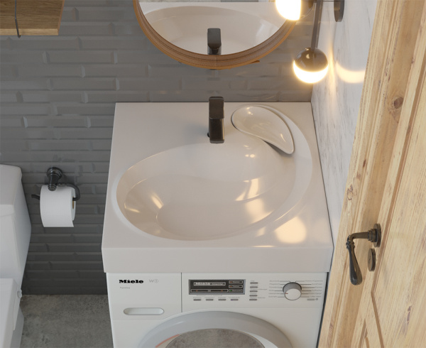 Раковина Madera Buta 4627173210348 60x60 белая с кронштейнами Раковина Madera Buta 4627173210348 60x60 белая с кронштейнами