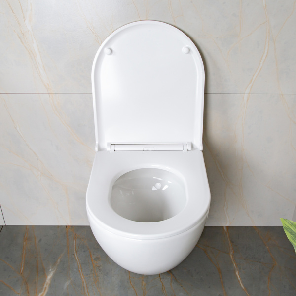 Унитаз подвесной AVS Атлант безободковый, белый Унитаз подвесной AVS Атлант безободковый, белый