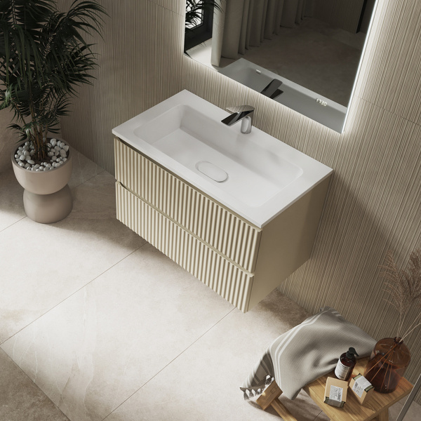 Тумба с раковиной RAVAL Coste 80 светло-коричневая Тумба с раковиной RAVAL Coste 80 светло-коричневая