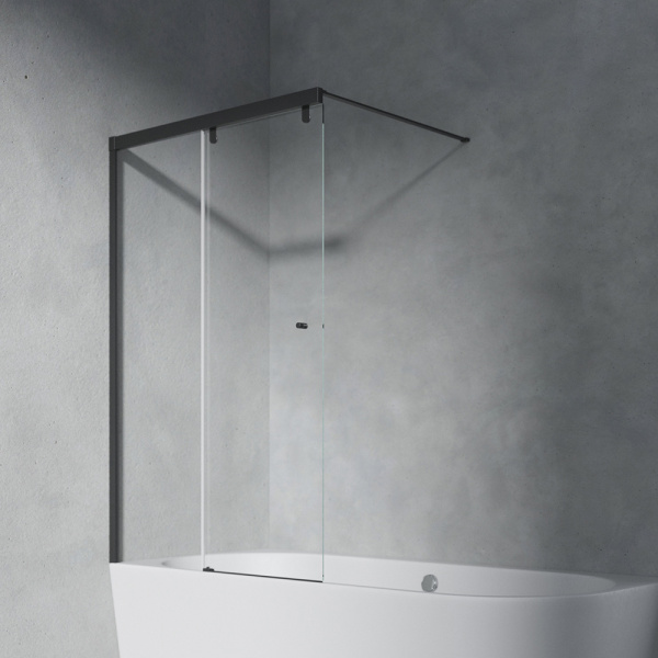 Шторка на ванну AVS Перла 100 L профиль черный матовый, стекло прозрачное Шторка на ванну AVS Перла 100 L профиль черный матовый, стекло прозрачное
